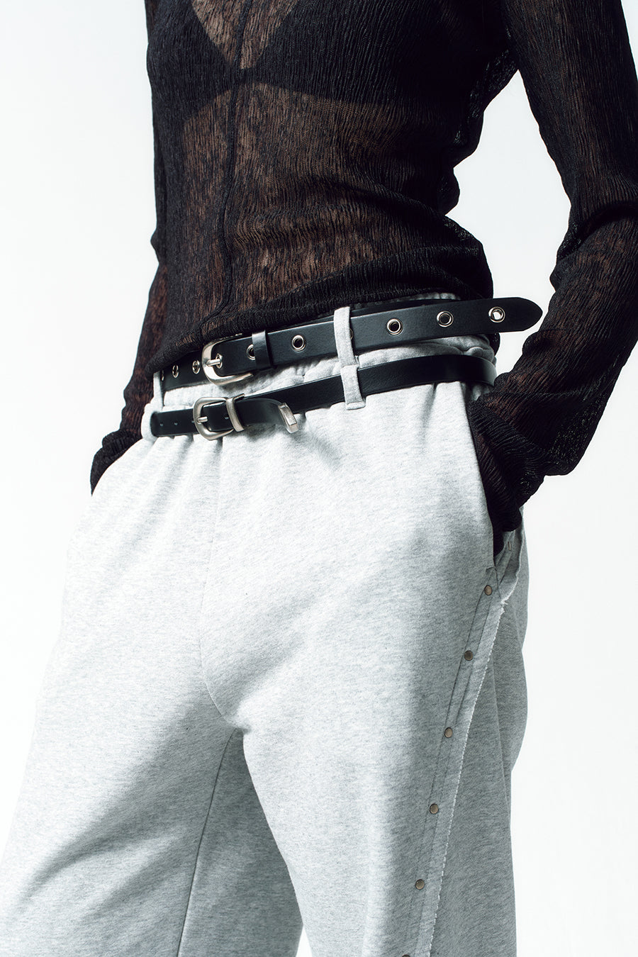 Insilence - Western Thin Belt (Black) product image 1 | TRAB K-Fashion Australia