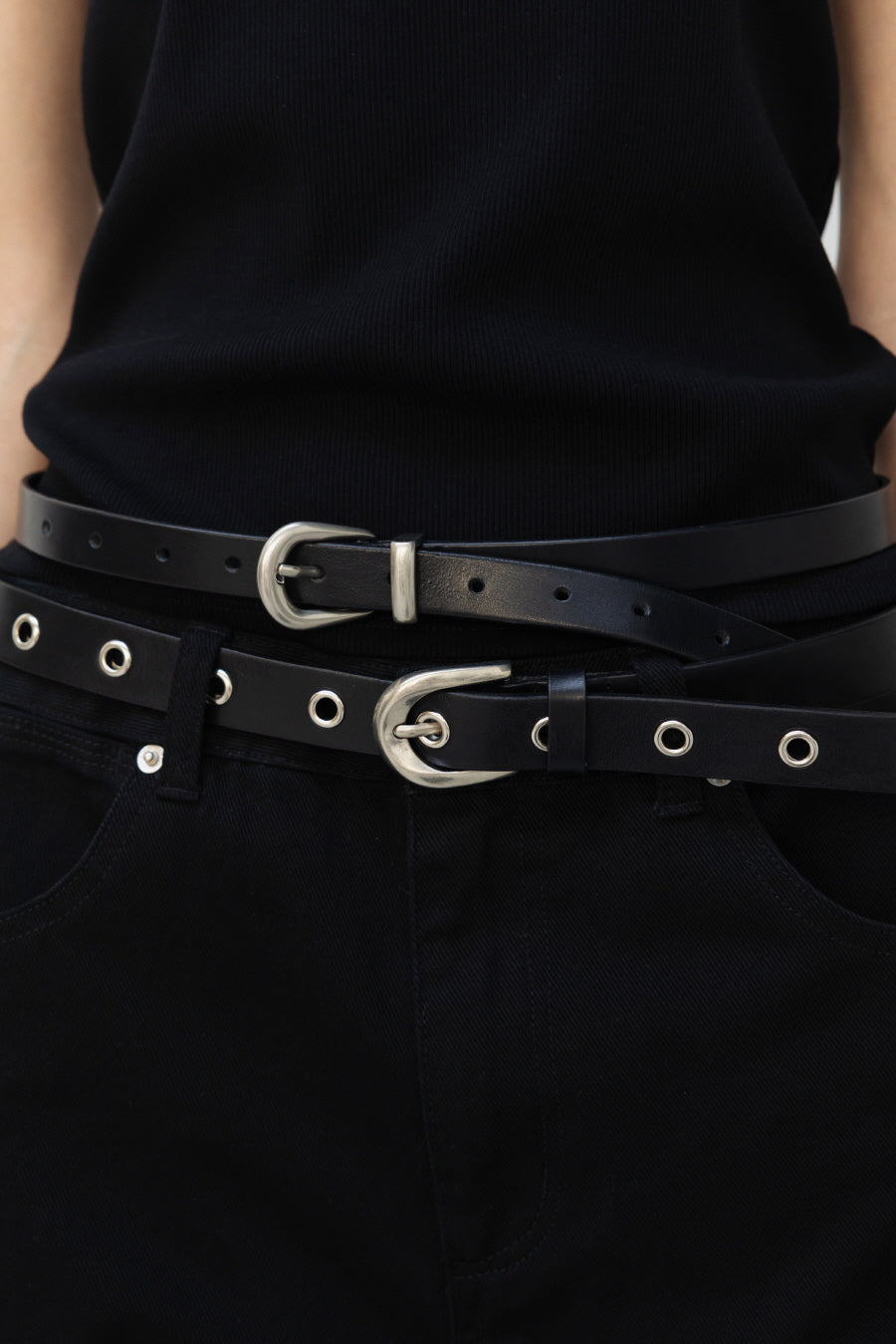 Insilence - Western Thin Belt (Black) product image 1 | TRAB K-Fashion Australia