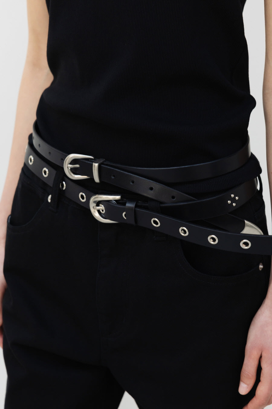 Insilence - eyelet belt (Black) product image 2 | TRAB K-Fashion Australia