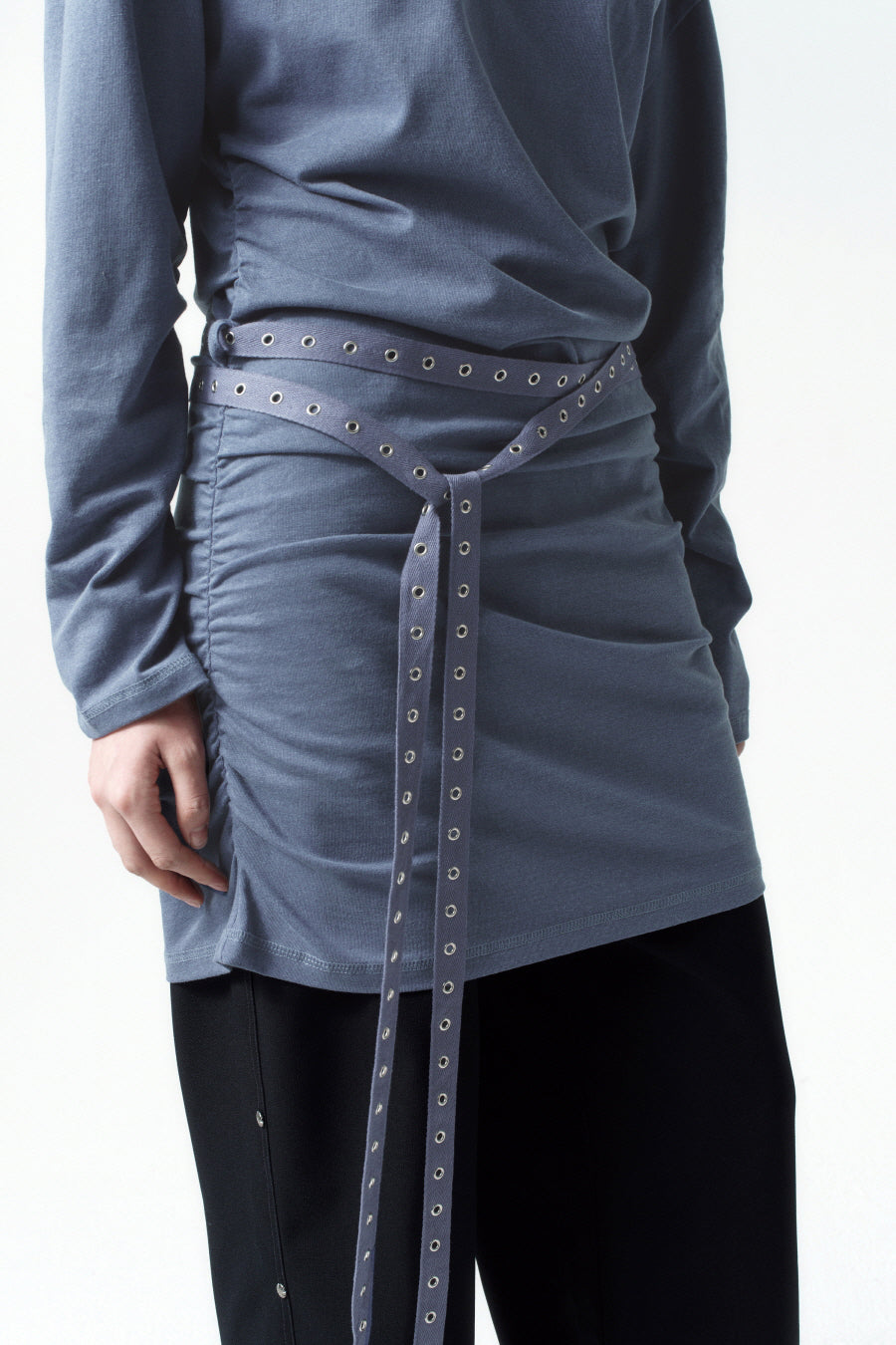 Insilence - Belted Jersey One-Piece (Blue) product image 2 | TRAB K-Fashion Australia