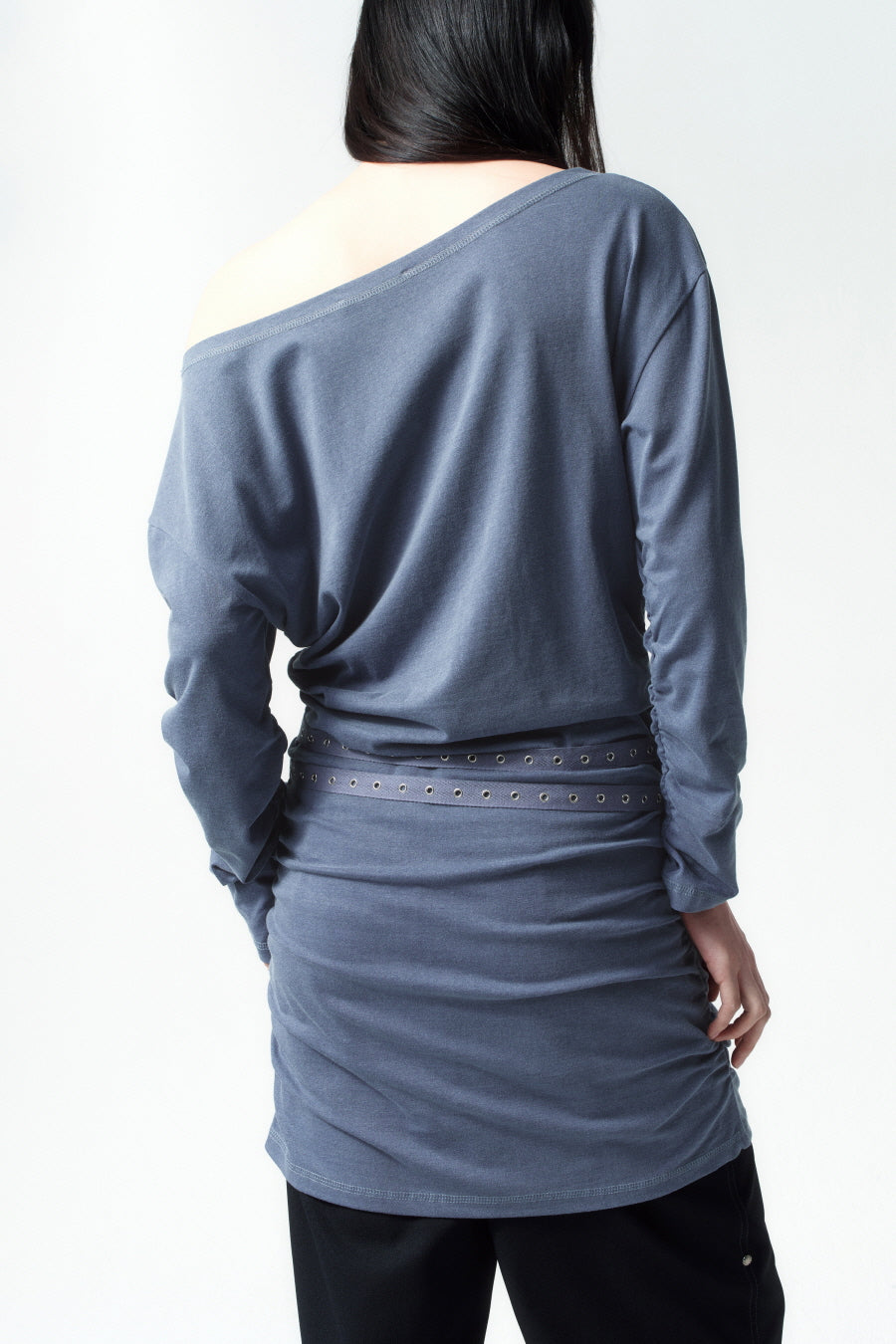 Insilence - Belted Jersey One-Piece (Blue) product image 6 | TRAB K-Fashion Australia