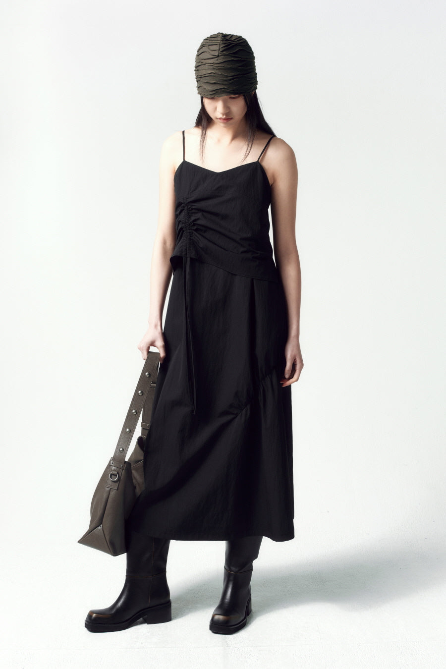 Insilence - Parachute Shirring One Piece (Black) product image 5 | TRAB K-Fashion Australia