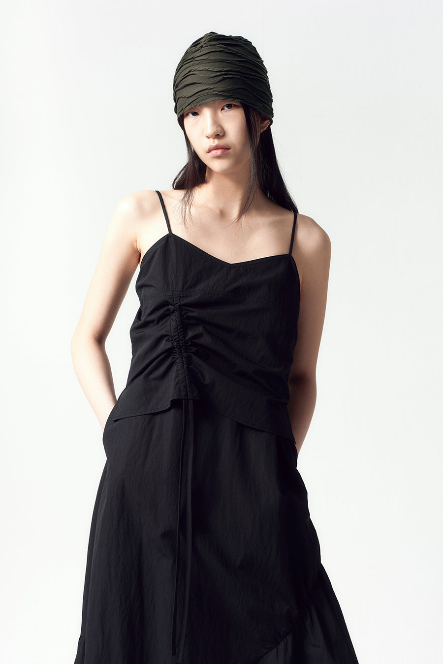 Insilence - Parachute Shirring One Piece (Black) product image 6 | TRAB K-Fashion Australia