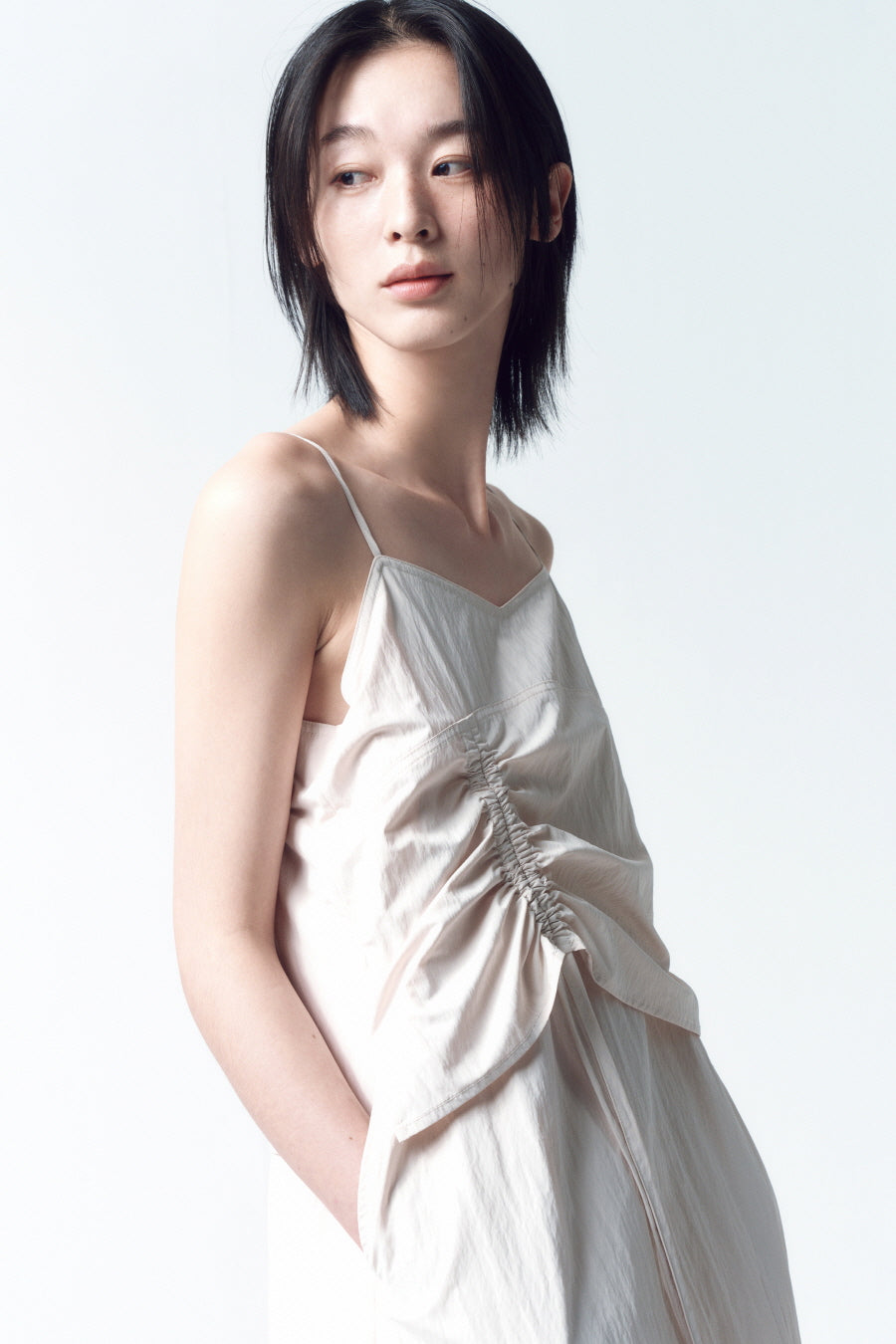 Insilence - Parachute Shirring One Piece (Cream) product image 2 | TRAB K-Fashion Australia