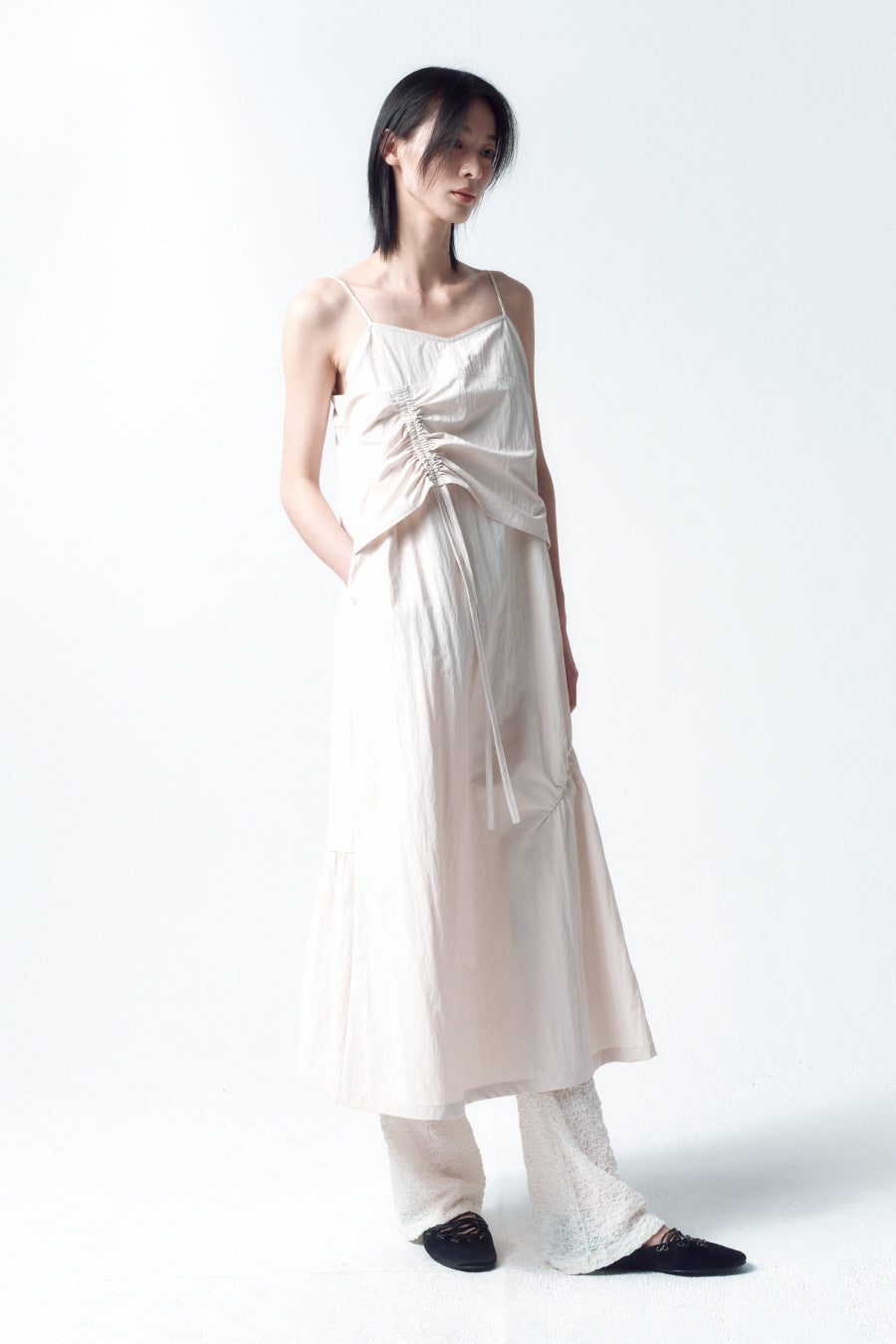 Insilence - Parachute Shirring One Piece (Cream) product image 5 | TRAB K-Fashion Australia