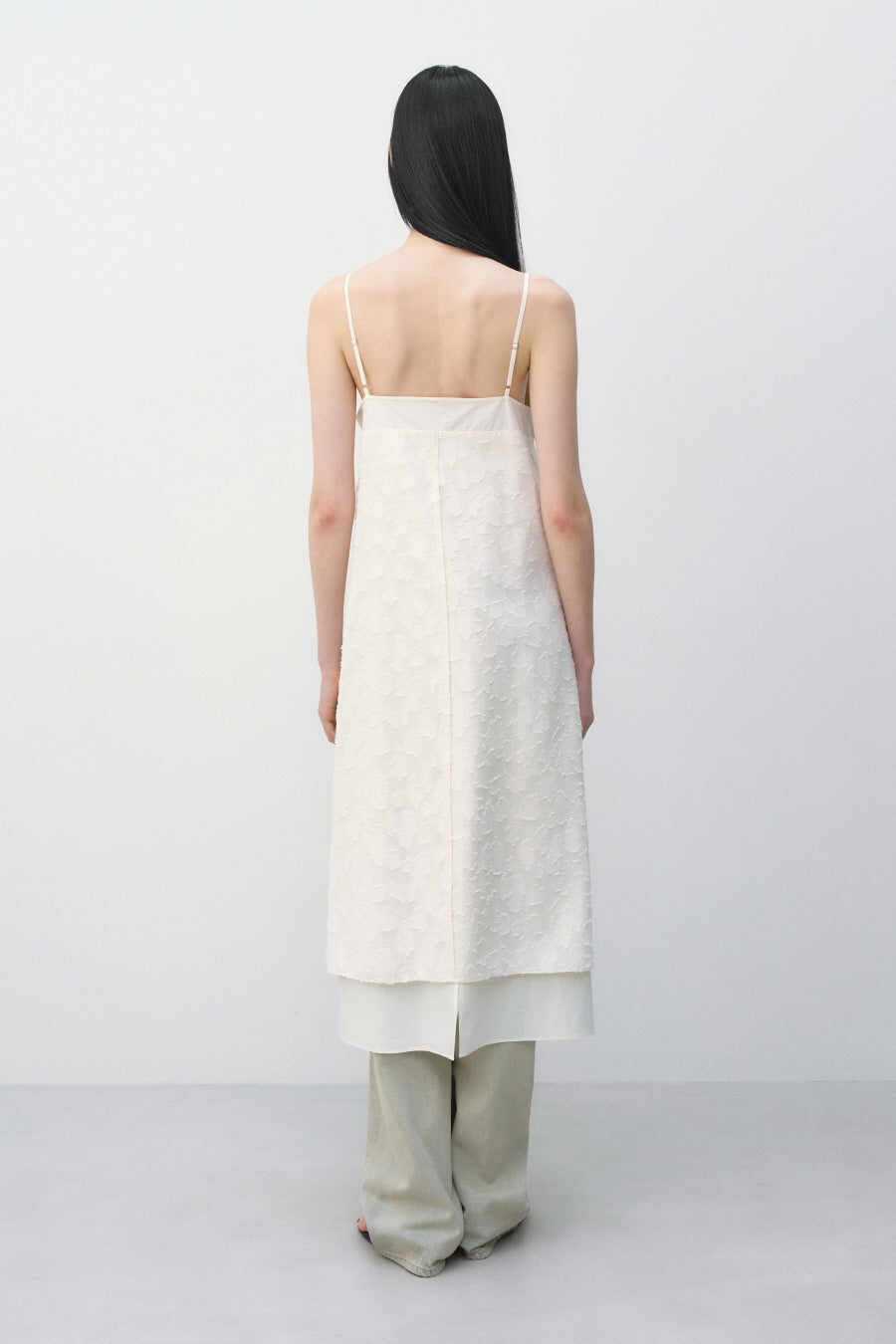 Insilence - Textured Jacquard Dress (Ivory) product image 5 | TRAB K-Fashion Australia