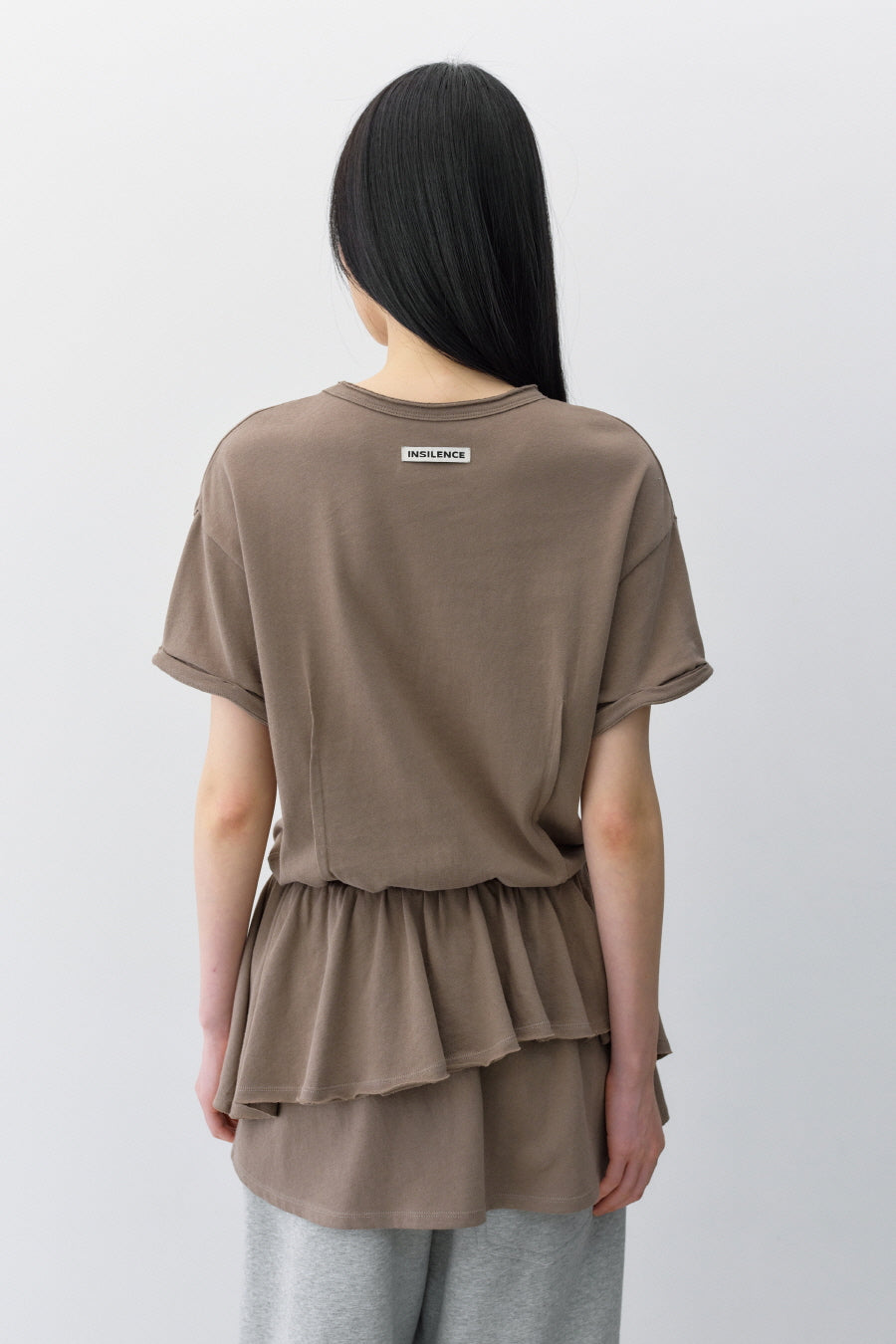 Insilence - Linen Cotton Layered Dress (Khaki Brown) product image 5 | TRAB K-Fashion Australia