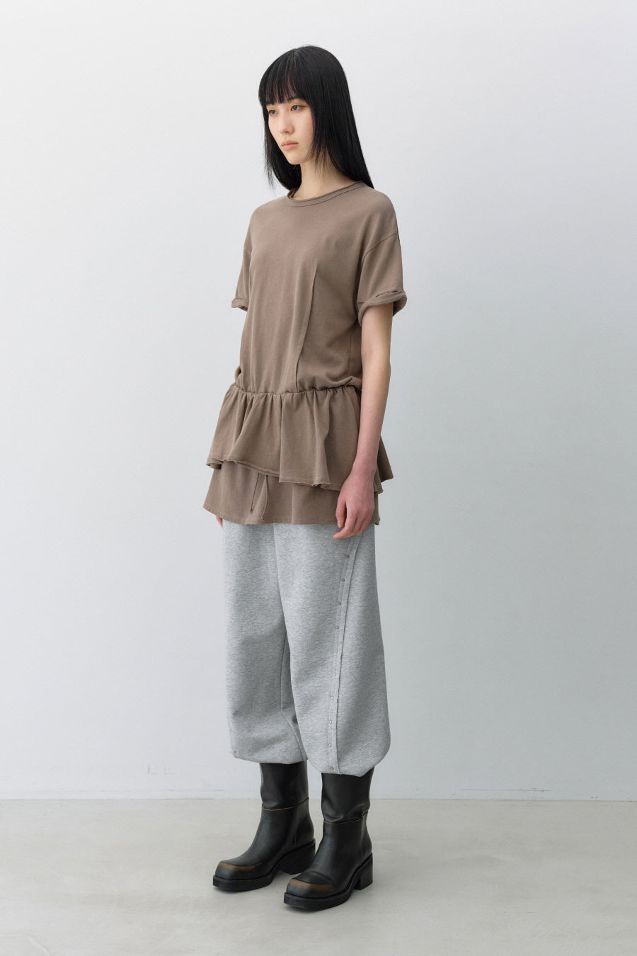 Insilence - Linen Cotton Layered Dress (Khaki Brown) product image 6 | TRAB K-Fashion Australia