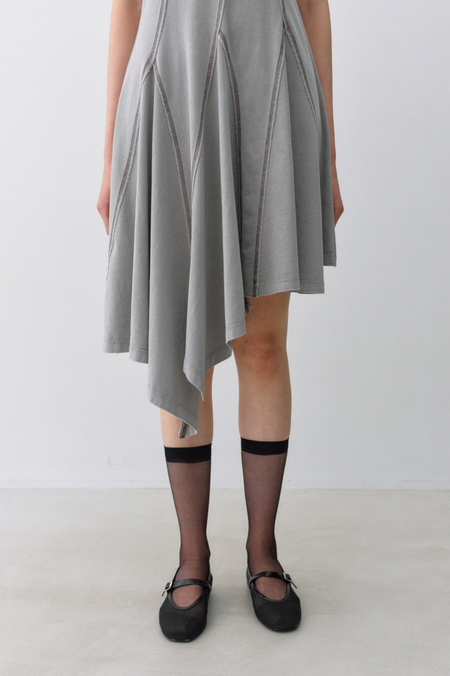 Insilence - Cotton Dyed Henley Neck Dress (Washed Beige) product image 7 | TRAB K-Fashion Australia