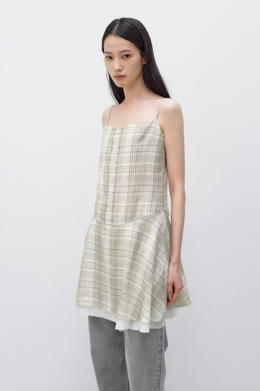 Insilence - Check Mini Dress (Beige) product image 2 | TRAB K-Fashion Australia