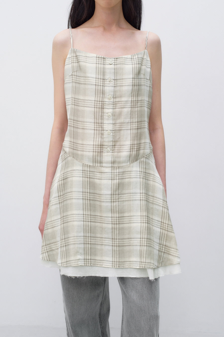 Insilence - Check Mini Dress (Beige) product image 3 | TRAB K-Fashion Australia
