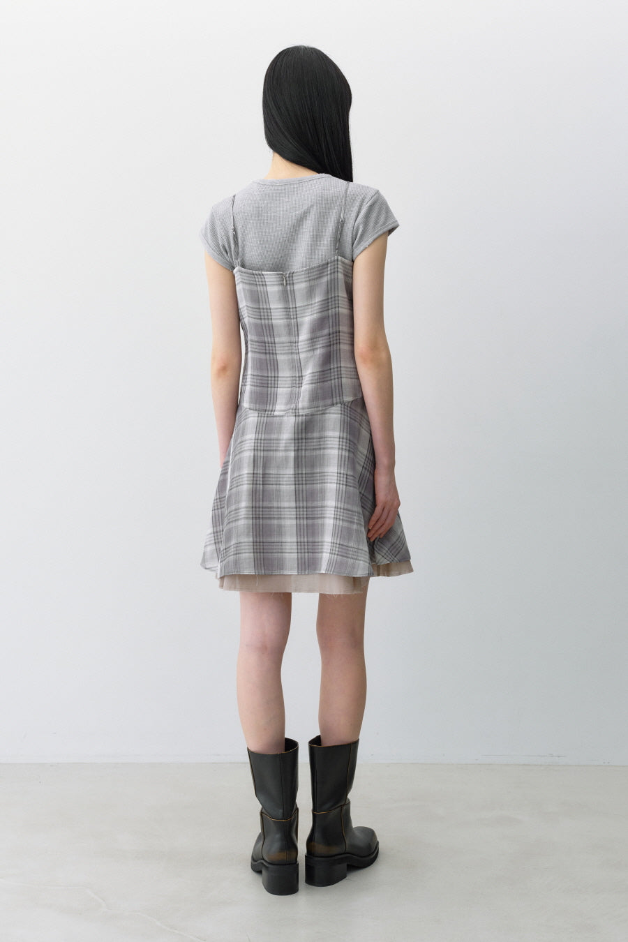 Insilence - Check Mini Dress (Grey) product image 5 | TRAB K-Fashion Australia