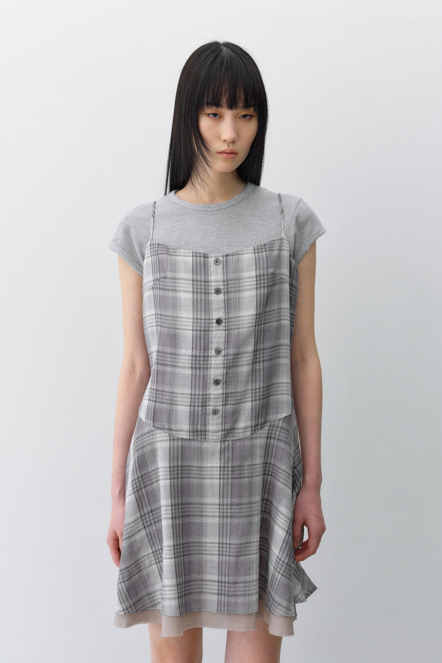 Insilence - Check Mini Dress (Grey) product image 6 | TRAB K-Fashion Australia