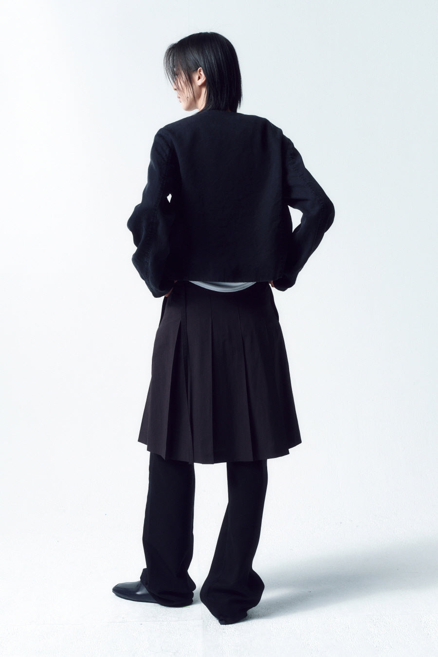 Insilence - Washed Strap Jacket (Washed Black) product image 4 | TRAB K-Fashion Australia
