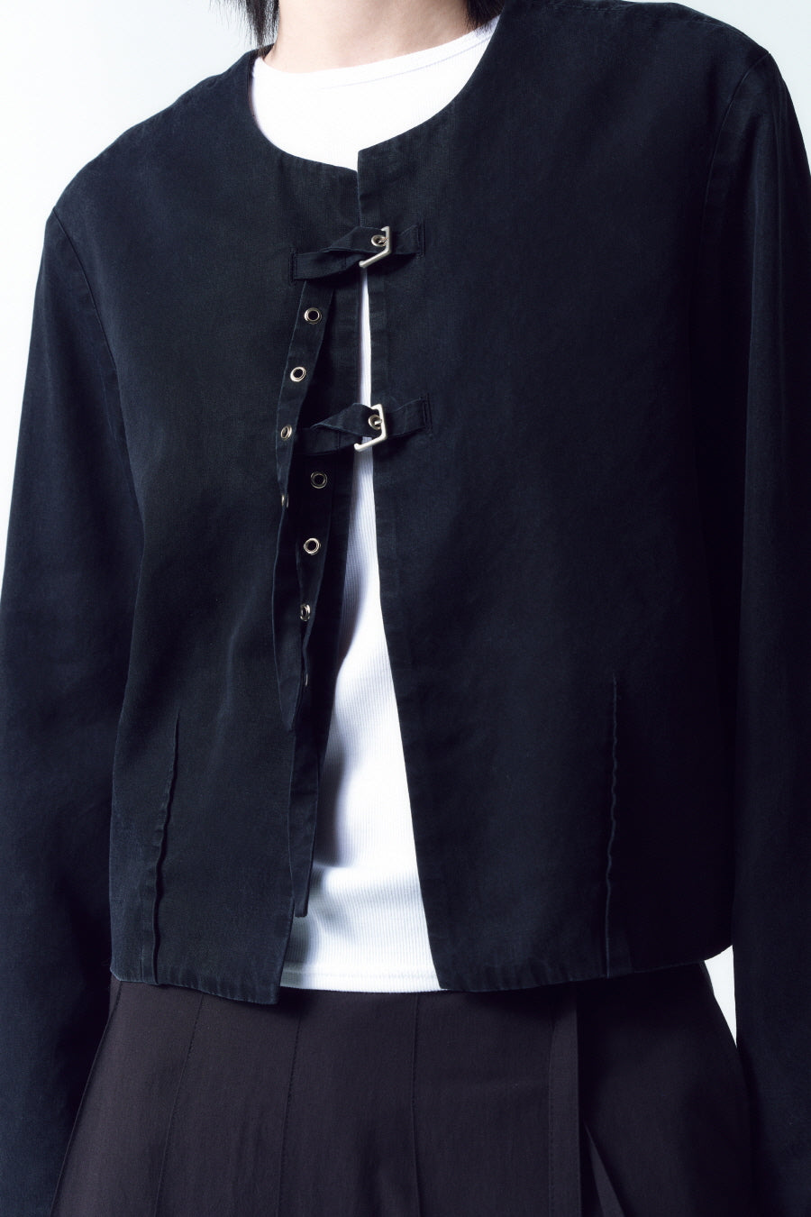 Insilence - Washed Strap Jacket (Washed Black) product image 6 | TRAB K-Fashion Australia