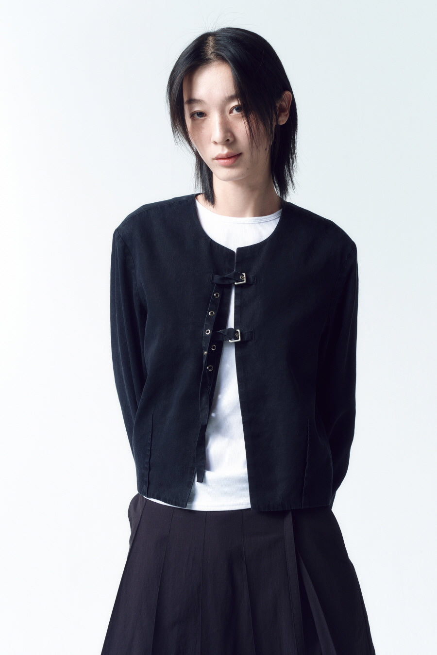 Insilence - Washed Strap Jacket (Washed Black) product image 8 | TRAB K-Fashion Australia
