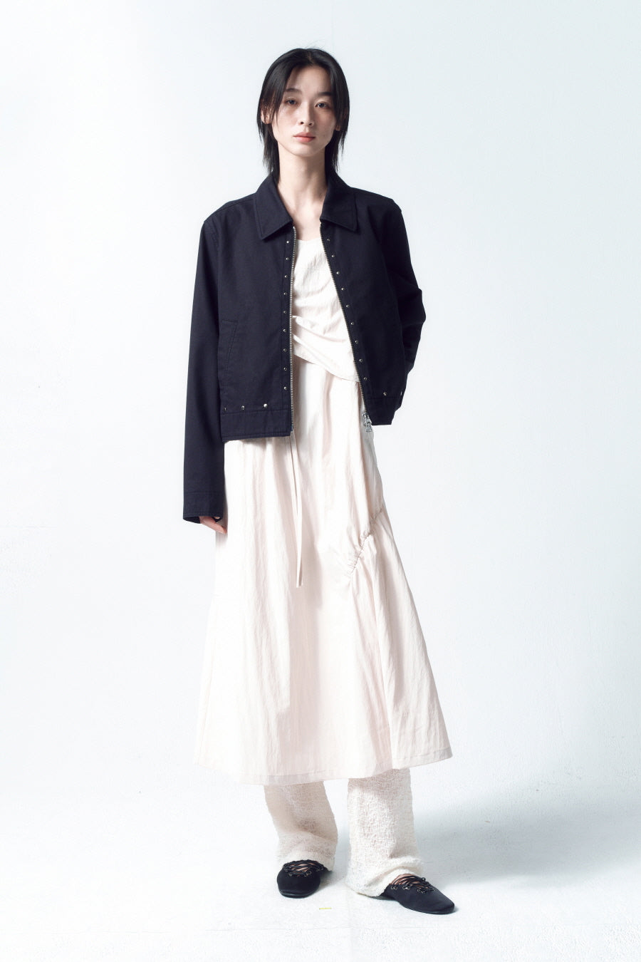 Insilence - Cotton Stud Jacket (Black) product image 3 | TRAB K-Fashion Australia