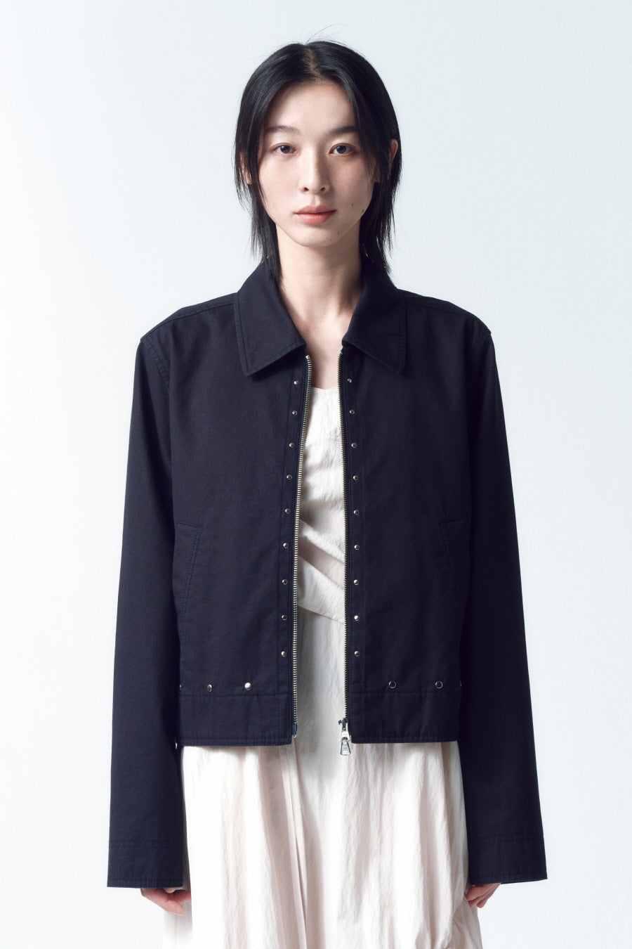 Insilence - Cotton Stud Jacket (Black) product image 4 | TRAB K-Fashion Australia