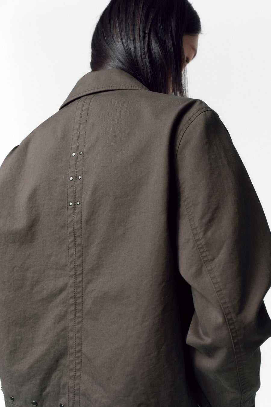 Insilence - Cotton Studded Jacket (Brown) product image 5 | TRAB K-Fashion Australia