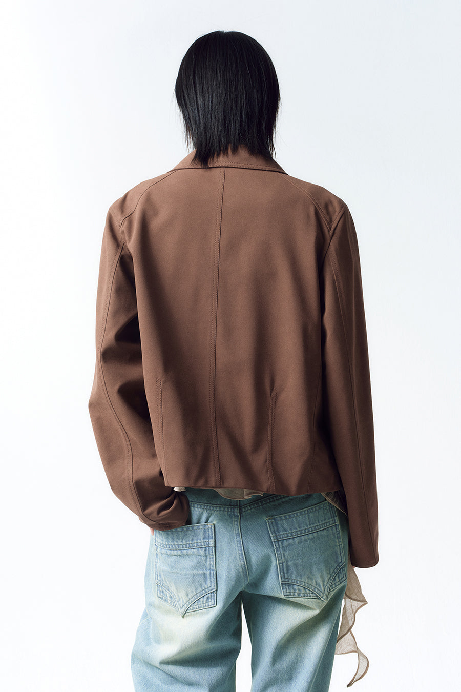 Insilence - Vintage Faux Suede Jacket (Brown) product image 5 | TRAB K-Fashion Australia