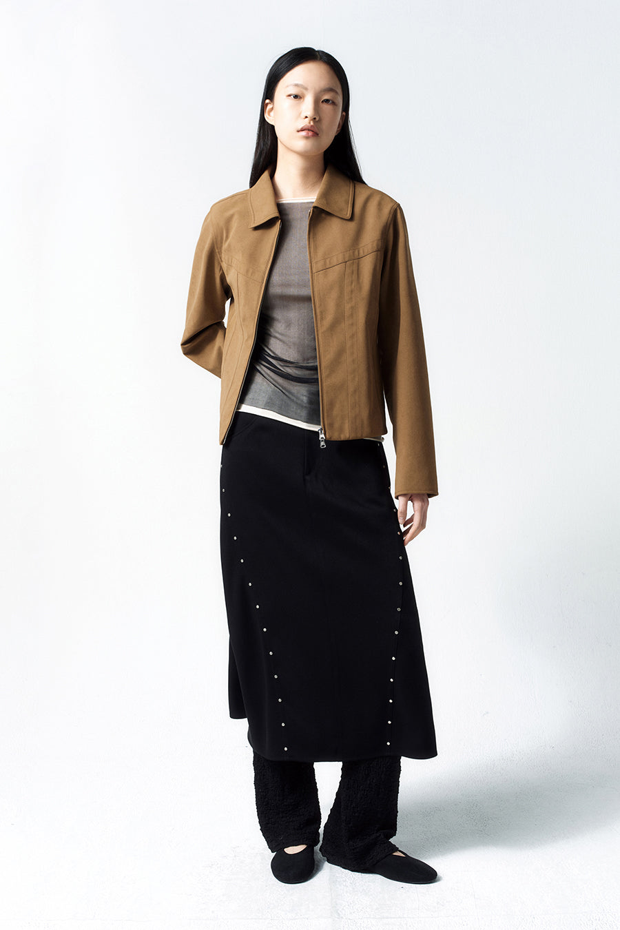 Insilence - Vintage Faux Suede Jacket (Camel) product image 3 | TRAB K-Fashion Australia