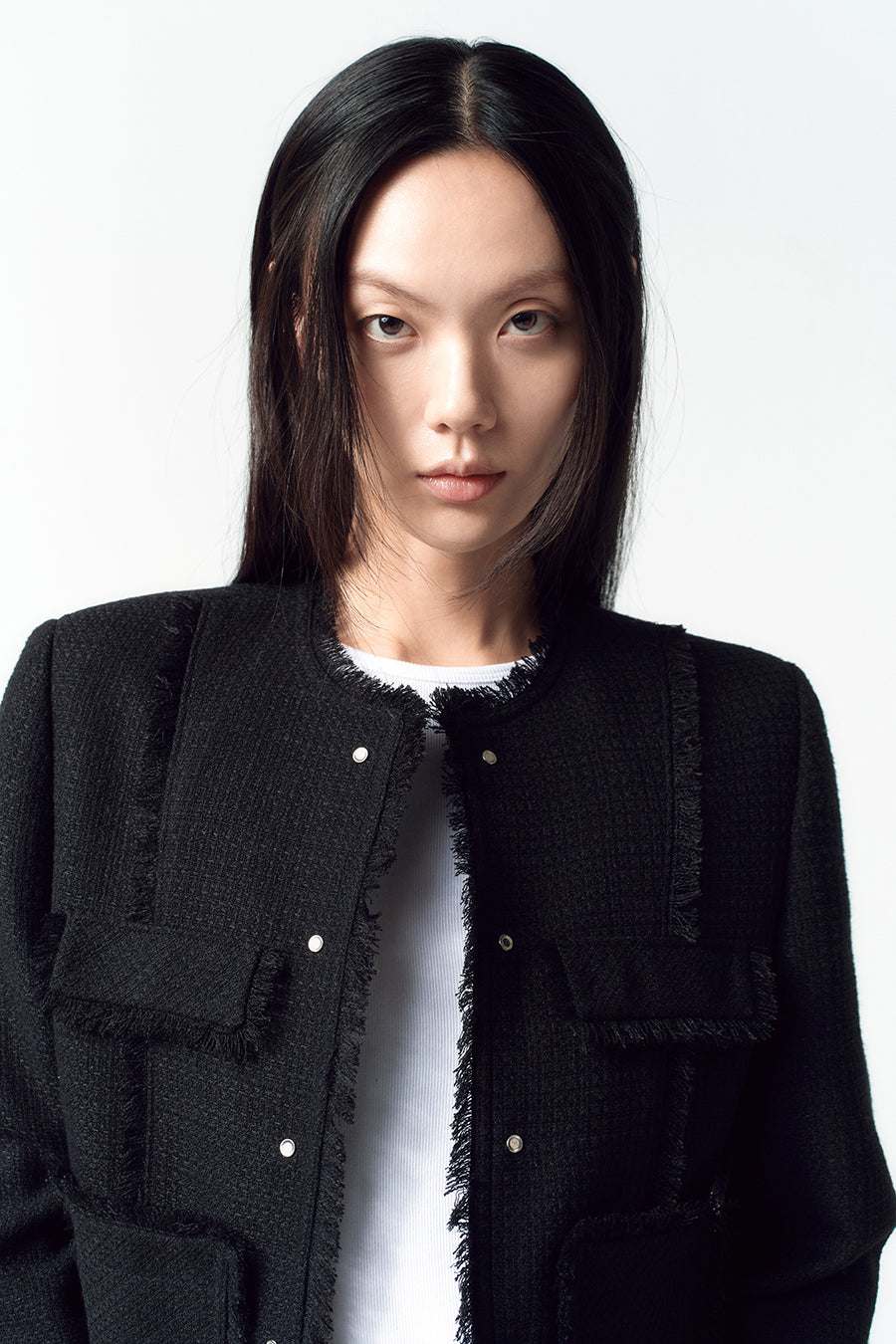 Insilence - Studded tweed jacket (Black) product image 5 | TRAB K-Fashion Australia