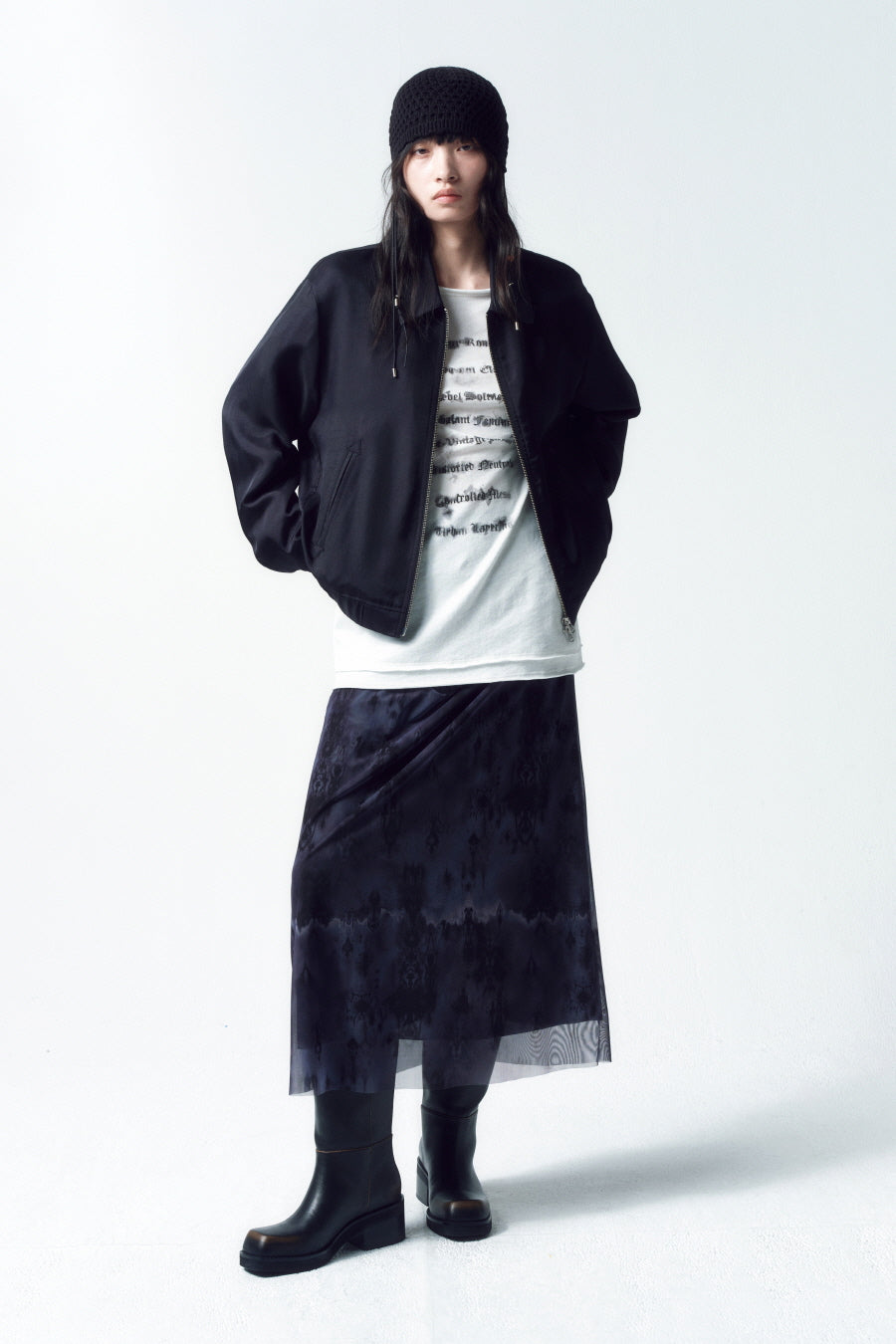 Insilence - Minimal Satin Jumper (Black) product image 2 | TRAB K-Fashion Australia