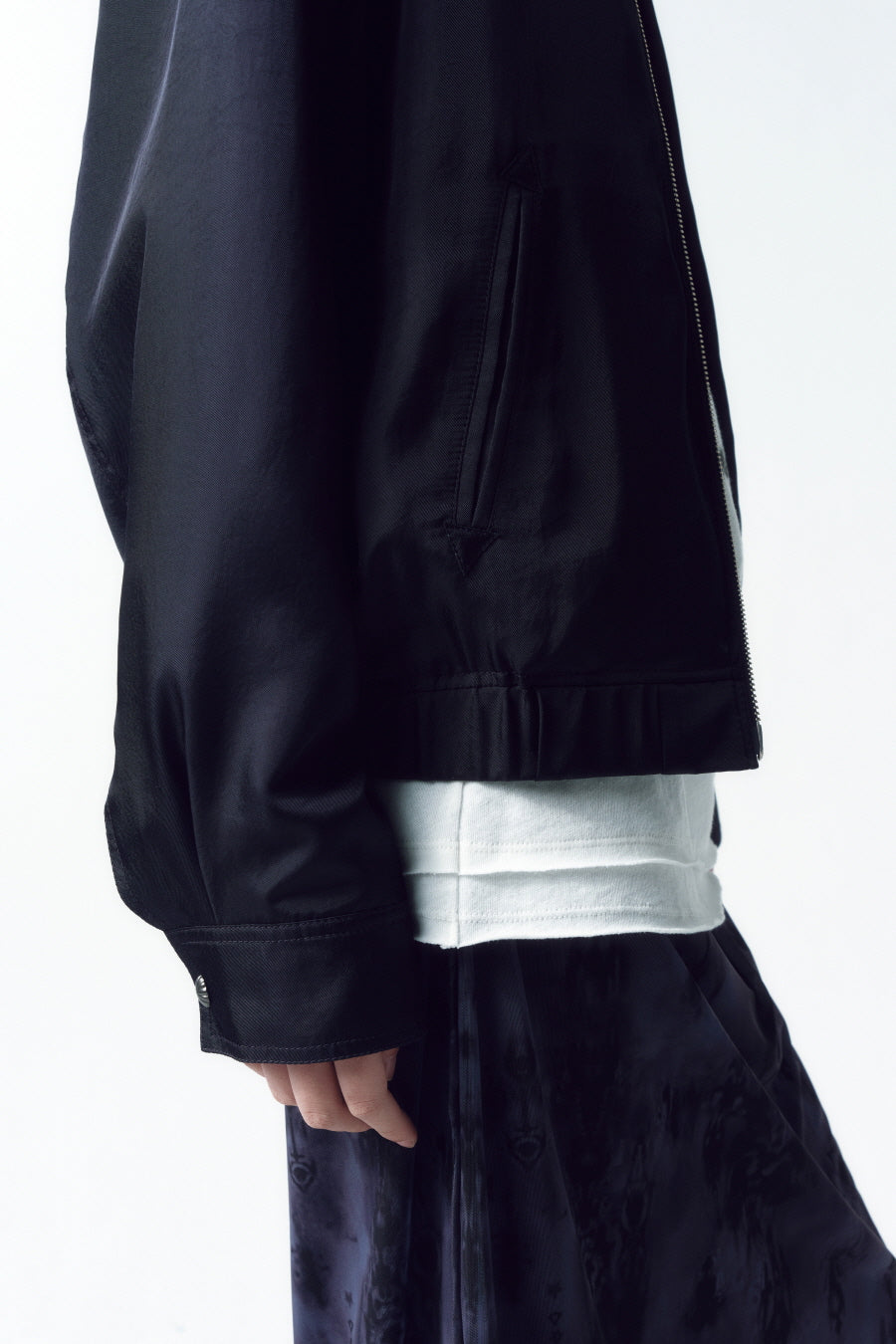 Insilence - Minimal Satin Jumper (Black) product image 3 | TRAB K-Fashion Australia