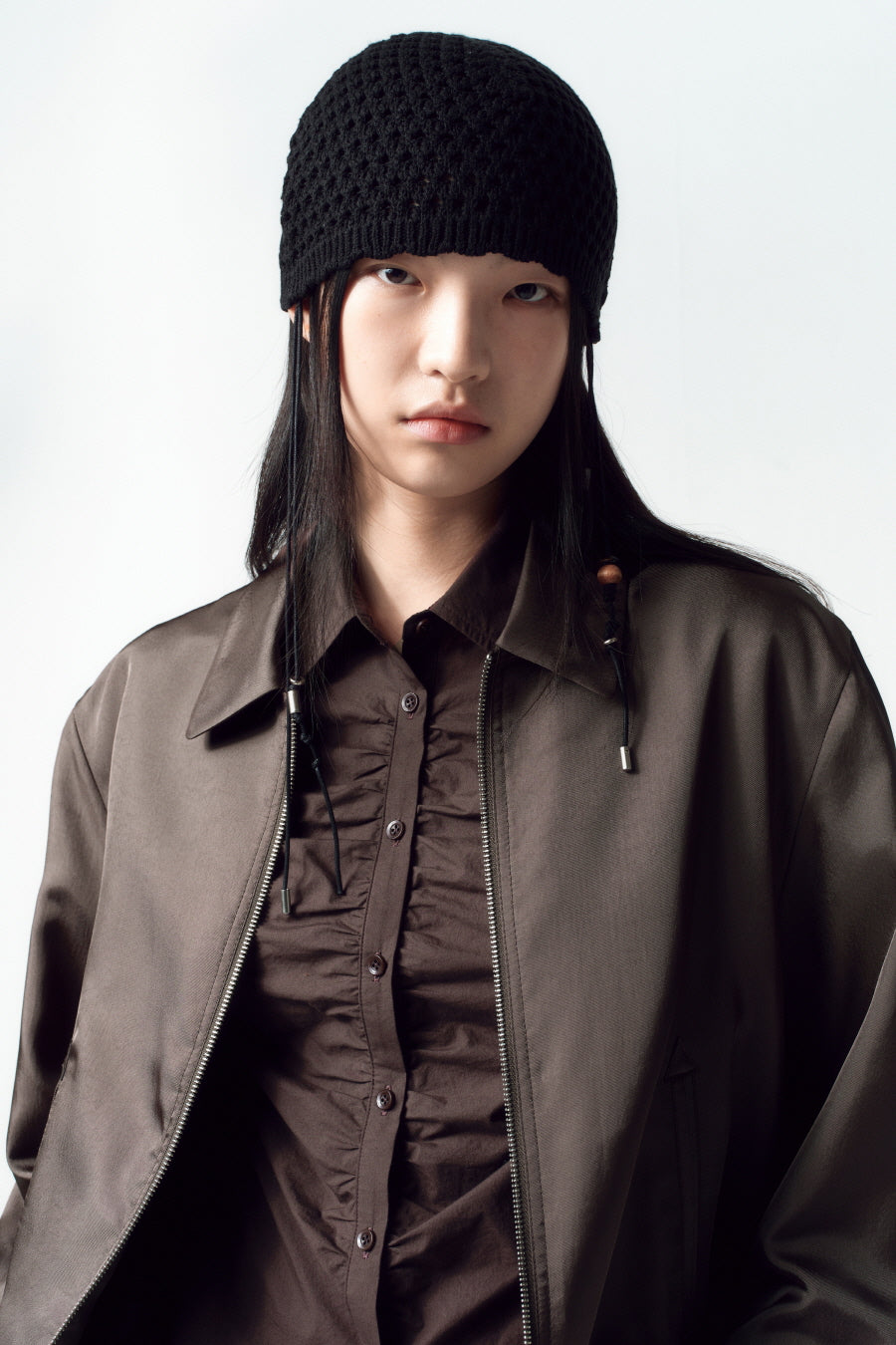 Insilence - Minimal Satin Jumper (Brown) product image 2 | TRAB K-Fashion Australia