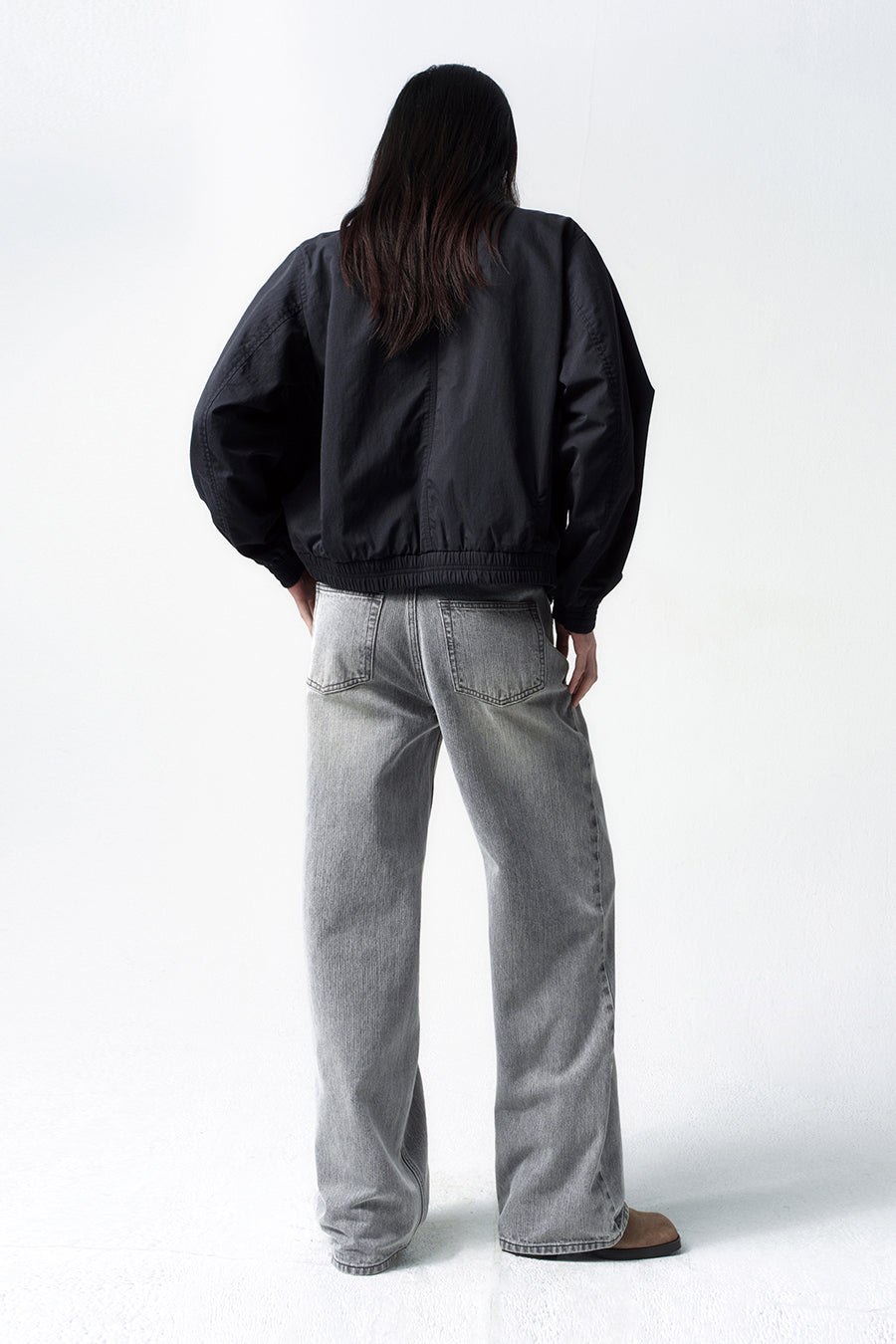 Insilence - Washed Cotton Stud Jumper (Black) product image 6 | TRAB K-Fashion Australia