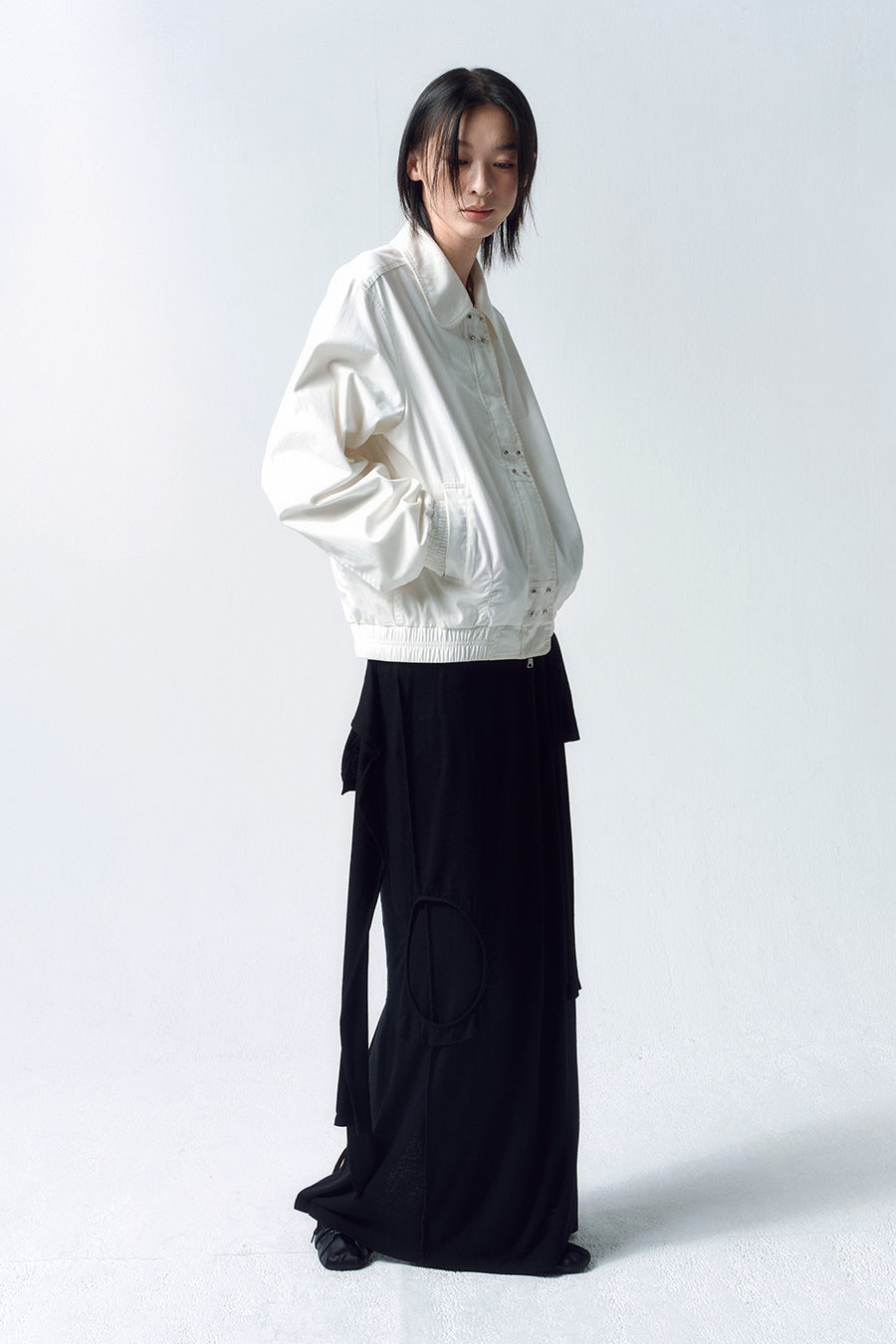 Insilence - Washed Cotton Studded Jumper (White) product image 3 | TRAB K-Fashion Australia