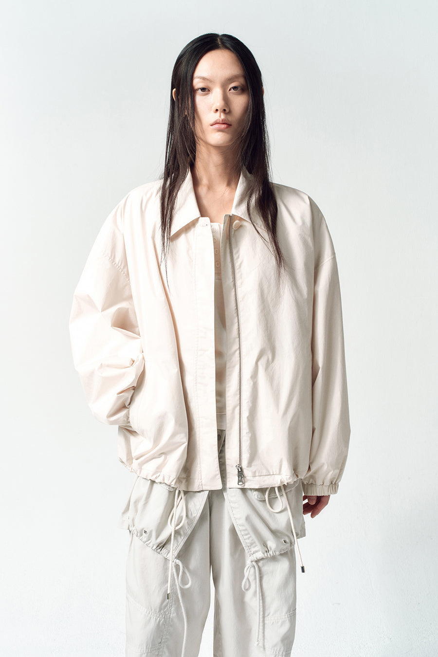 Insilence - Chintz Oversized Jumper (Ash Ivory) product image 1 | TRAB K-Fashion Australia