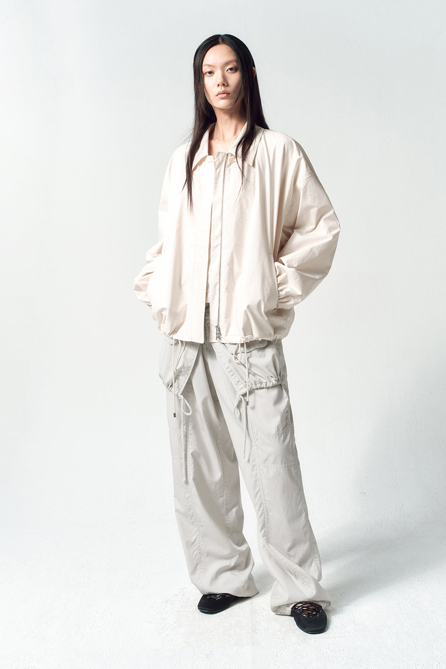 Insilence - Chintz Oversized Jumper (Ash Ivory) product image 3 | TRAB K-Fashion Australia