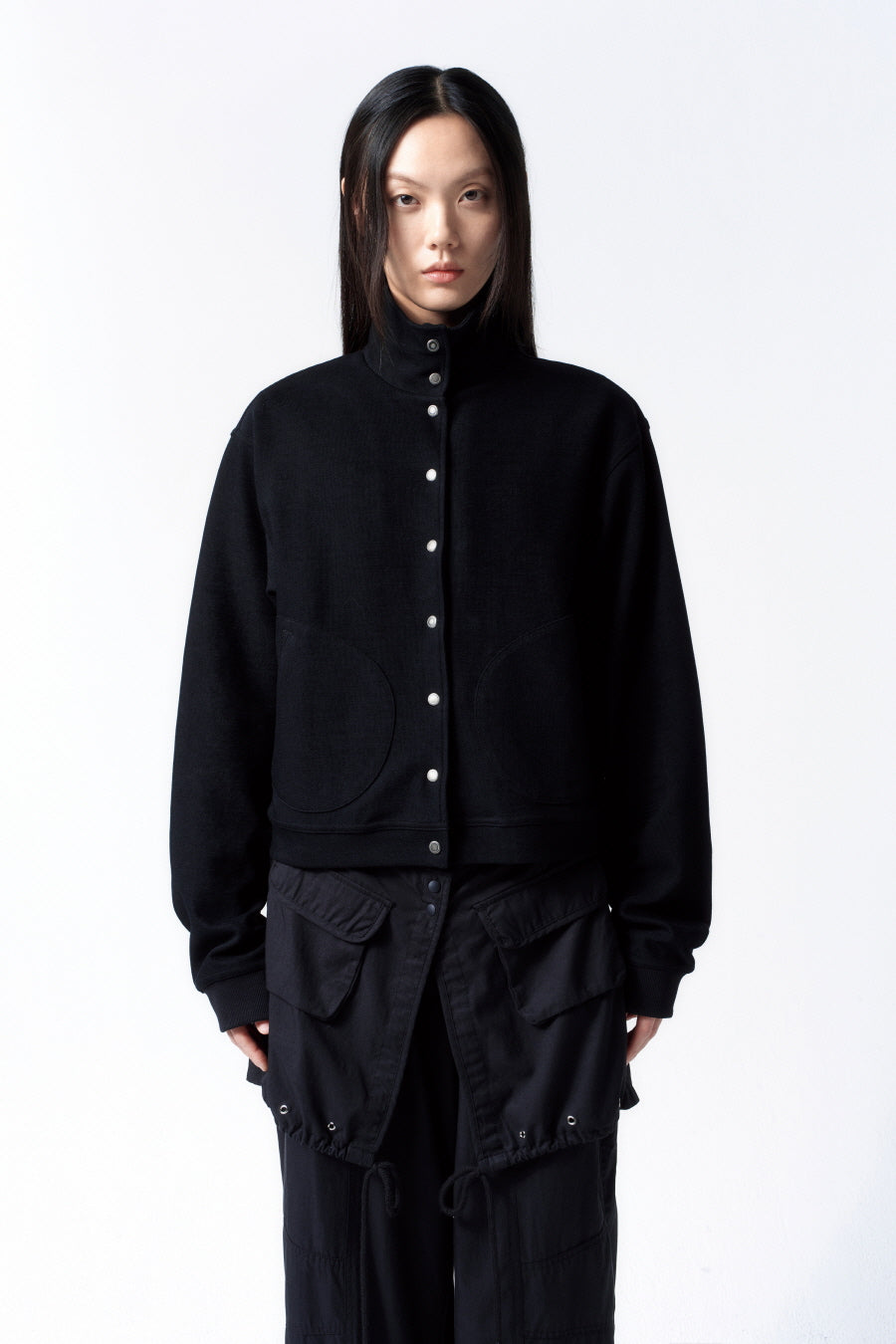 Insilence - Soft Snap Jumper (Black) product image 2 | TRAB K-Fashion Australia