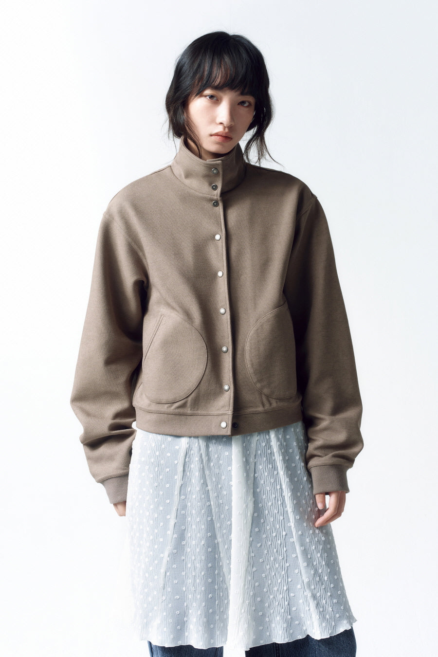 Insilence - Soft Snap Jumper (Khaki) product image 3 | TRAB K-Fashion Australia