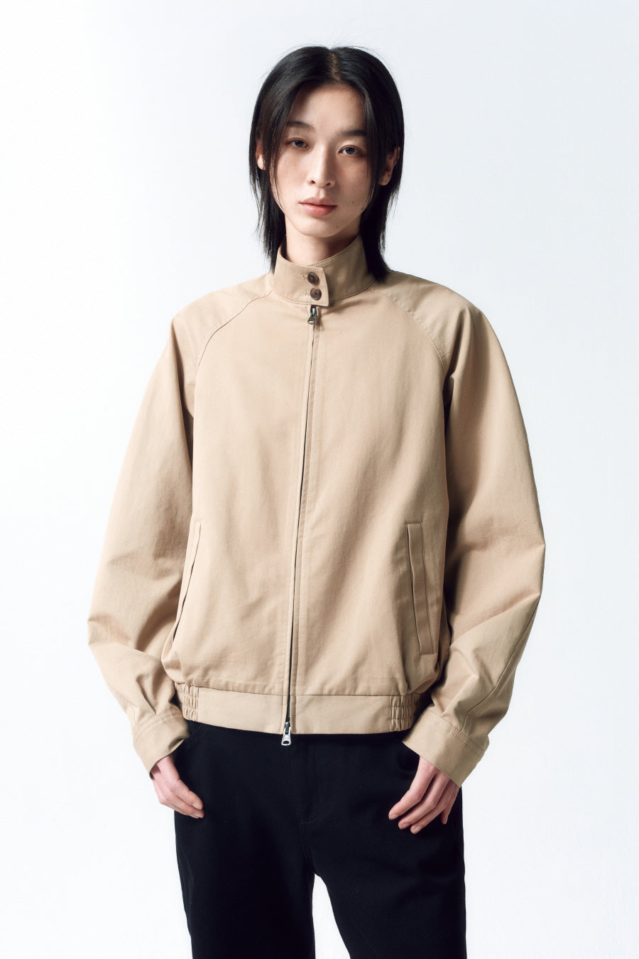 Insilence - Vintage Harrington Jumper (Beige) product image 1 | TRAB K-Fashion Australia