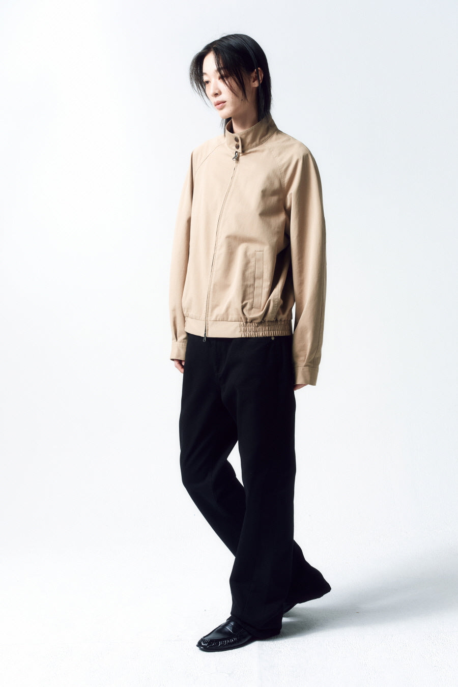 Insilence - Vintage Harrington Jumper (Beige) product image 2 | TRAB K-Fashion Australia
