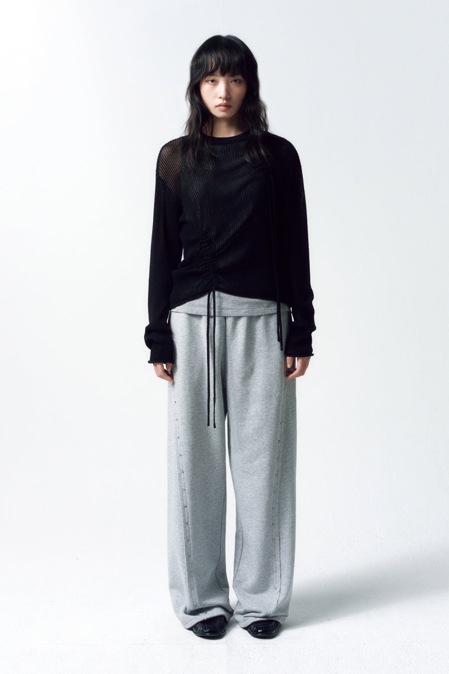 Insilence - Loose Fit Layered Knit (Black) product image 8 | TRAB K-Fashion Australia