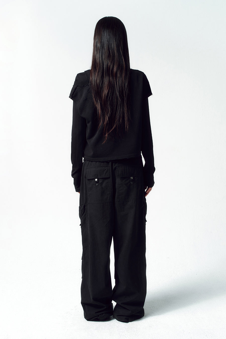 Insilence - Washed Flight Cargo Pants (Black) product image 4 | TRAB K-Fashion Australia