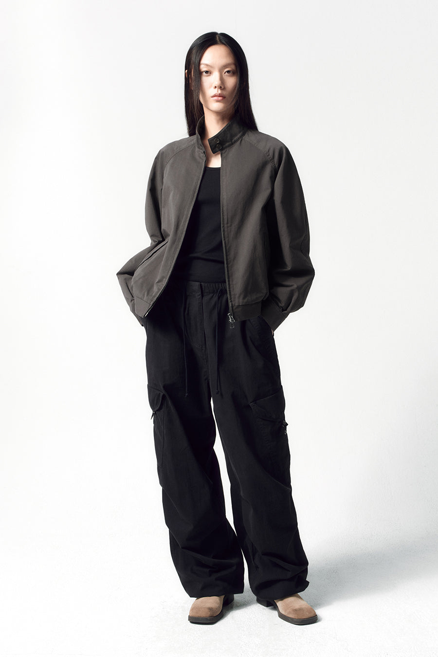 Insilence - Washed Flight Cargo Pants (Black) product image 5 | TRAB K-Fashion Australia