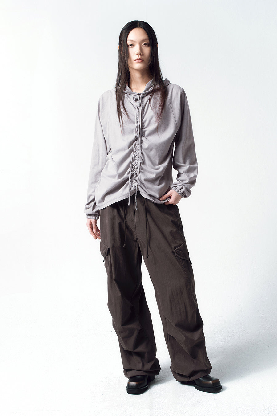 Insilence - Washed Flight Cargo Pants (Brown) product image 1 | TRAB K-Fashion Australia