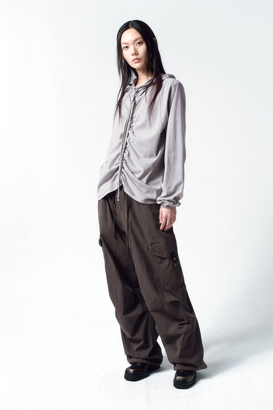Insilence - Washed Flight Cargo Pants (Brown) product image 5 | TRAB K-Fashion Australia