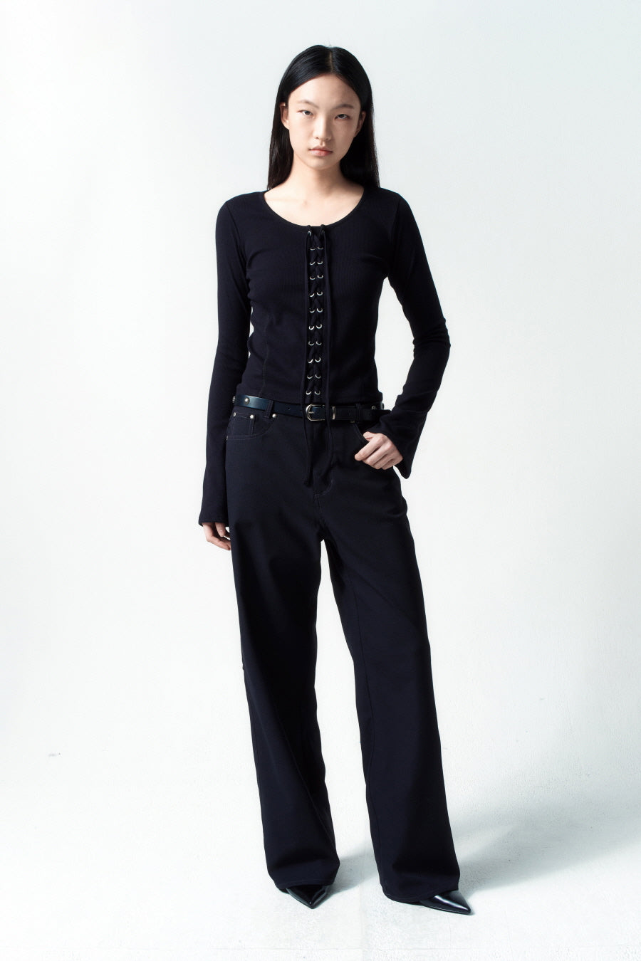Insilence - Summer Stretch Pants (Black) product image 1 | TRAB K-Fashion Australia