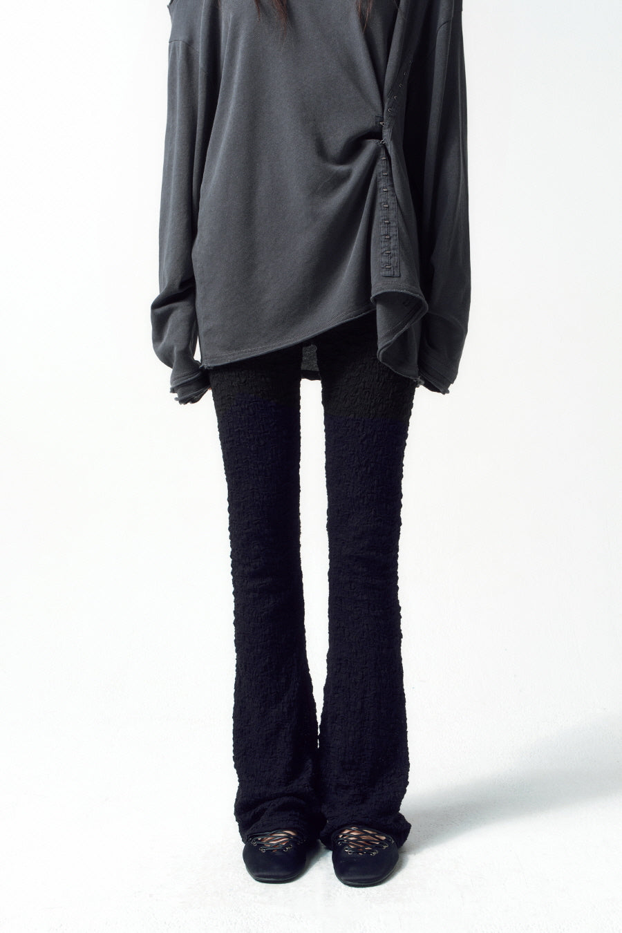 Insilence - Flare Fit Lace Pants (Black) product image 3 | TRAB K-Fashion Australia