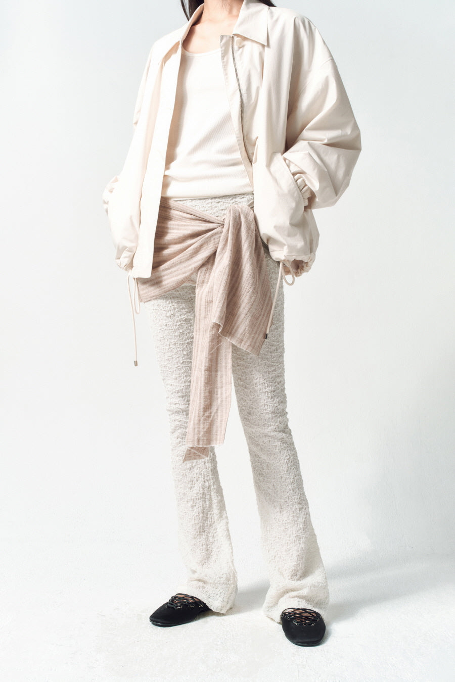 Insilence - Flare Fit Lace Pants (Ivory) product image 1 | TRAB K-Fashion Australia