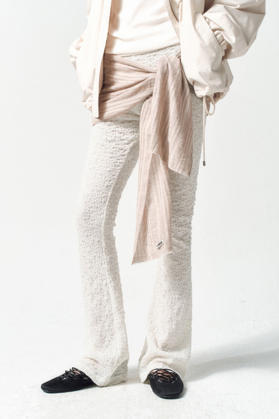 Insilence - Flare Fit Lace Pants (Ivory) product image 2 | TRAB K-Fashion Australia