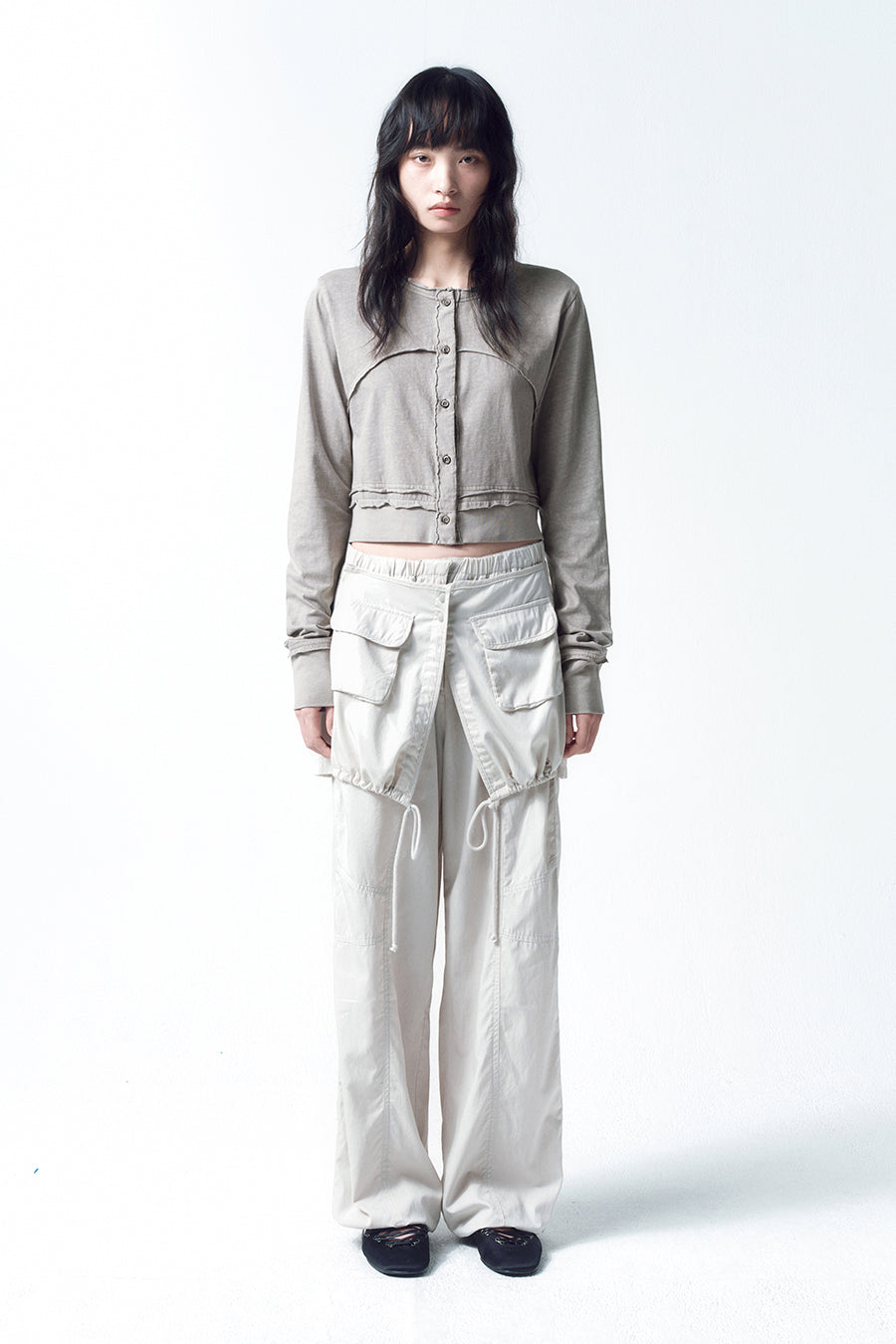 Insilence - Layered Parachute Pants (Ash Grey) product image 5 | TRAB K-Fashion Australia
