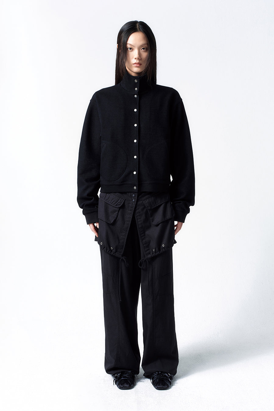 Insilence - Layered Parachute Pants (Black) product image 2 | TRAB K-Fashion Australia