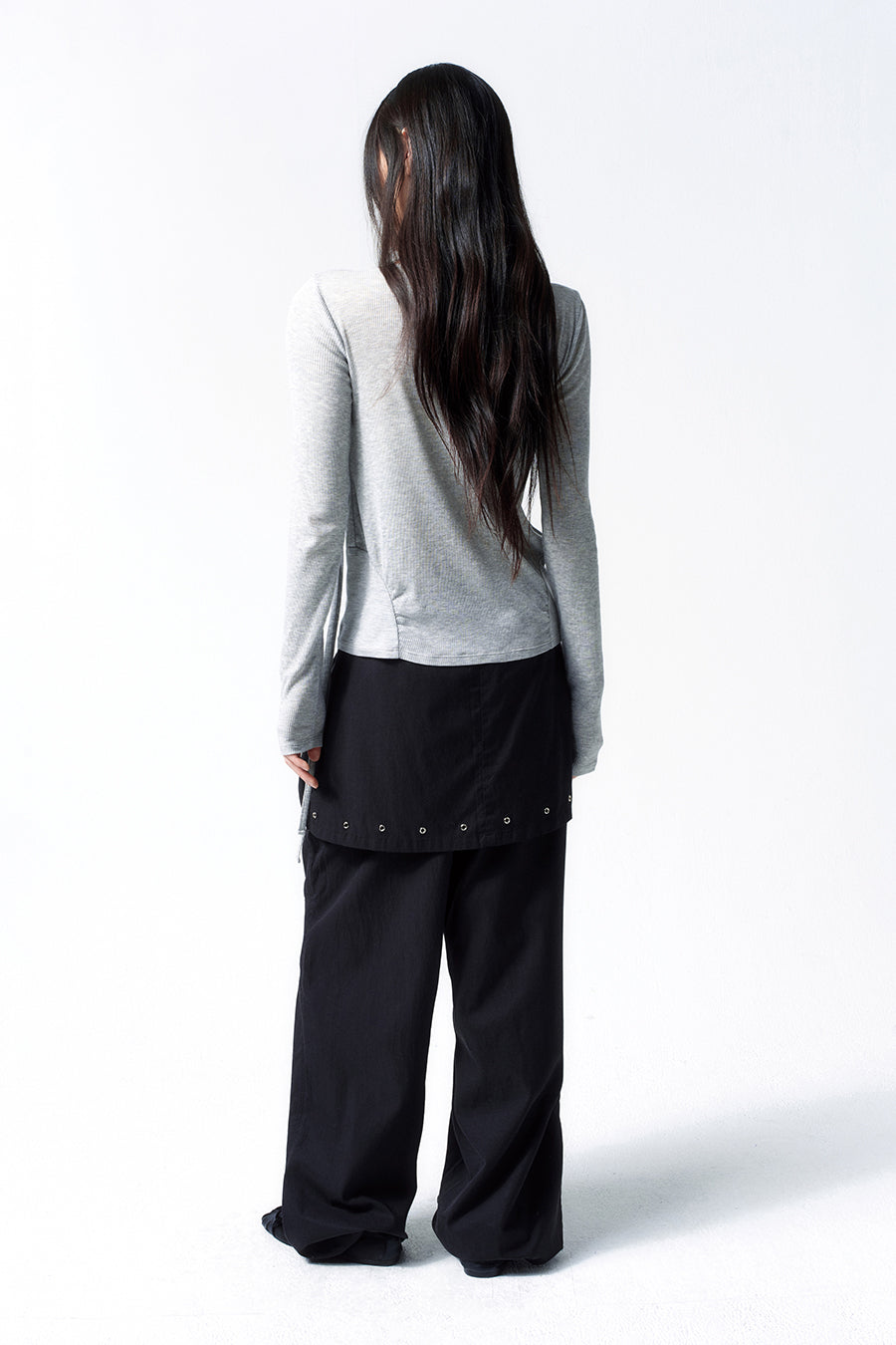 Insilence - Layered Parachute Pants (Black) product image 6 | TRAB K-Fashion Australia