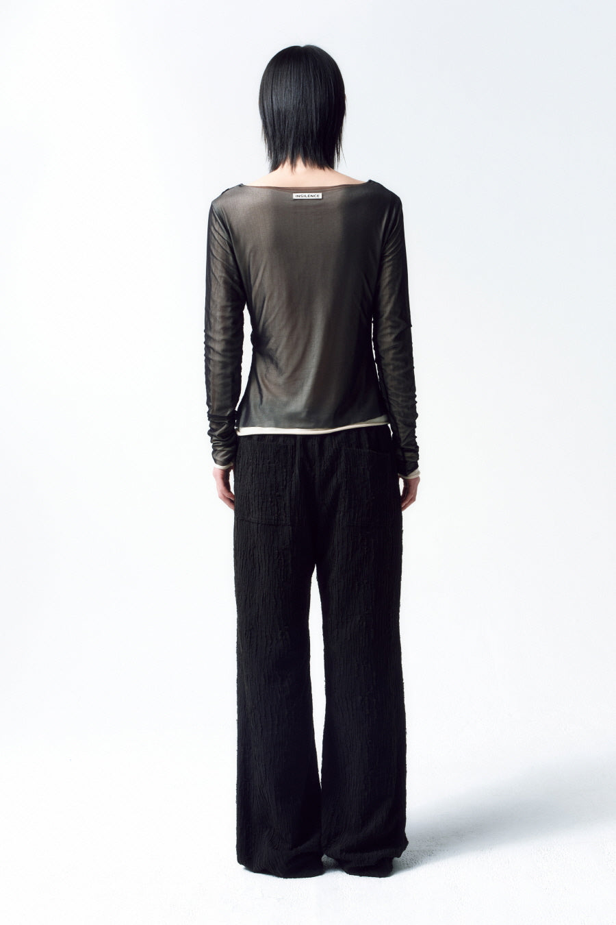 Insilence - Textured Crease Pants (Black) product image 5 | TRAB K-Fashion Australia